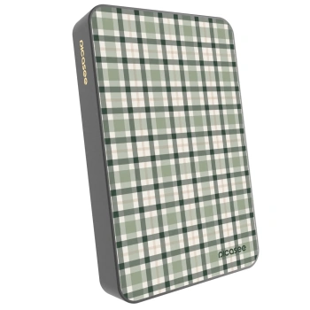 Picasee Powerbank cu MagSafe 10 000 mAh Gri - Sage Tartan