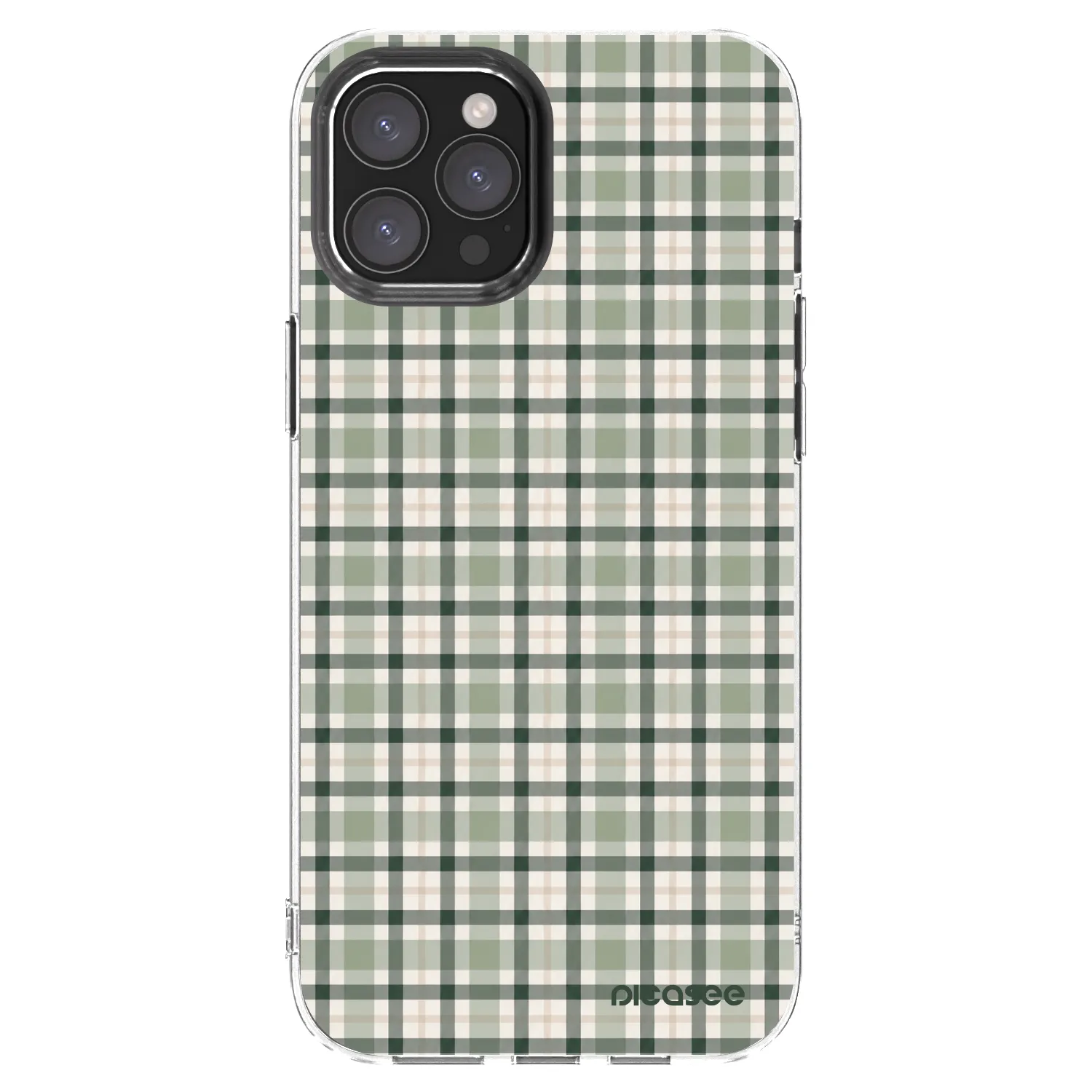 Picasee husă transparentă din silicon pentru Apple iPhone 12 Pro Max - Sage Tartan