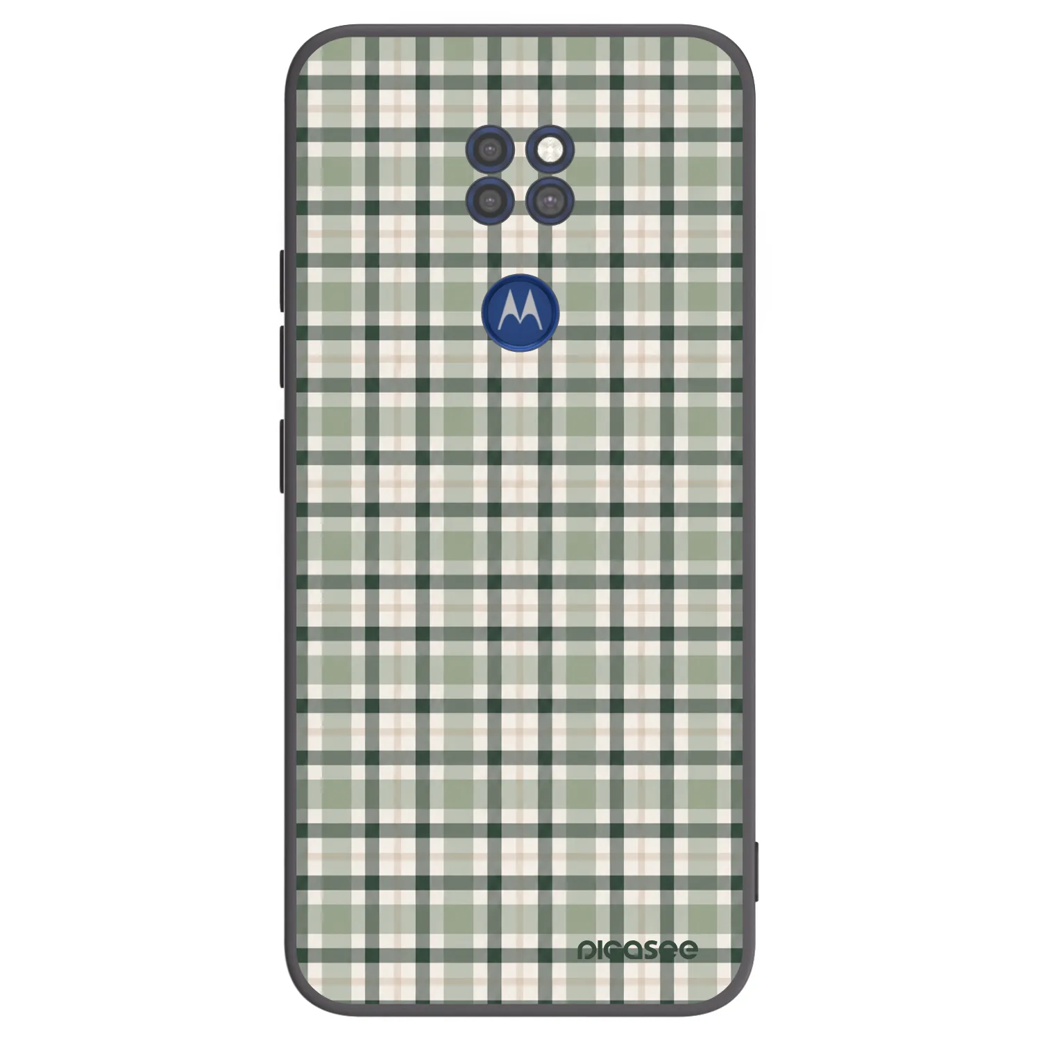 Picasee husă neagră din silicon pentru Motorola Moto G9 Play - Sage Tartan