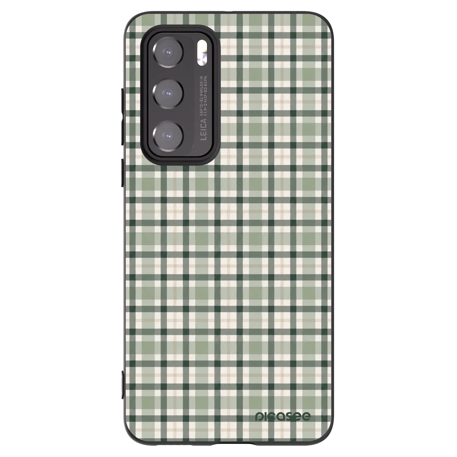 Picasee husă neagră din silicon pentru Huawei P40 - Sage Tartan