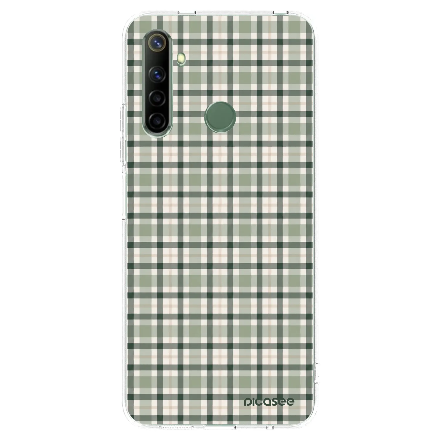 Picasee husă transparentă din silicon pentru Realme 6i - Sage Tartan