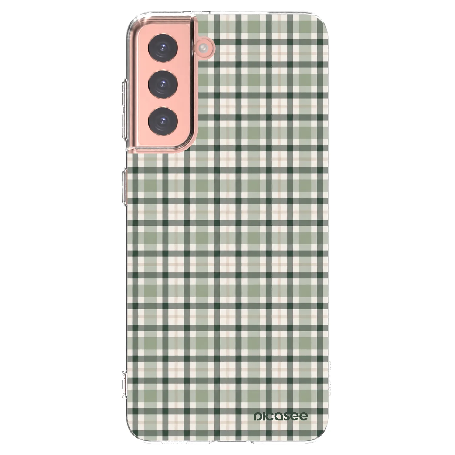 Picasee husă transparentă din silicon pentru Samsung Galaxy S21 5G G991B - Sage Tartan