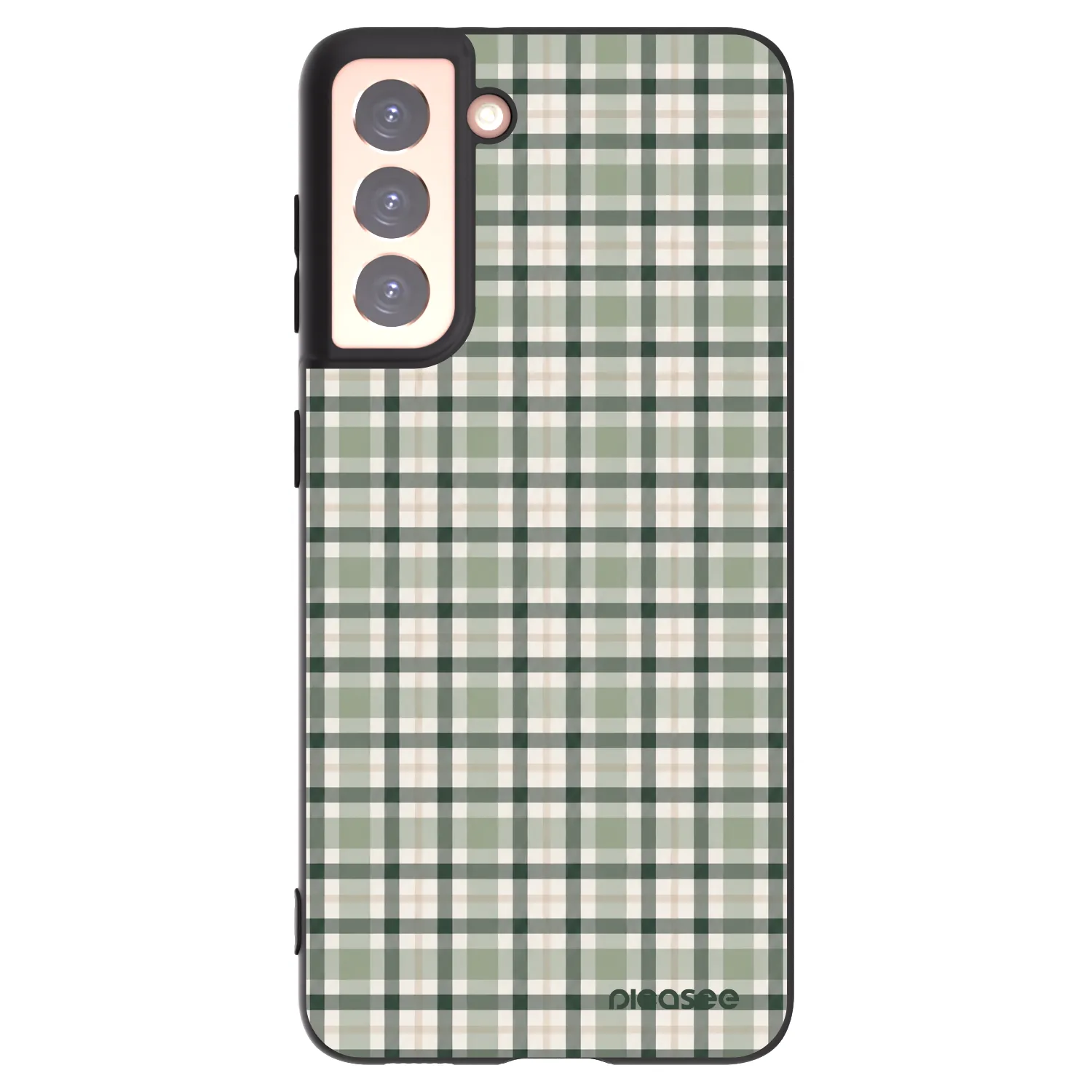 Picasee husă neagră din silicon pentru Samsung Galaxy S21 5G G991B - Sage Tartan