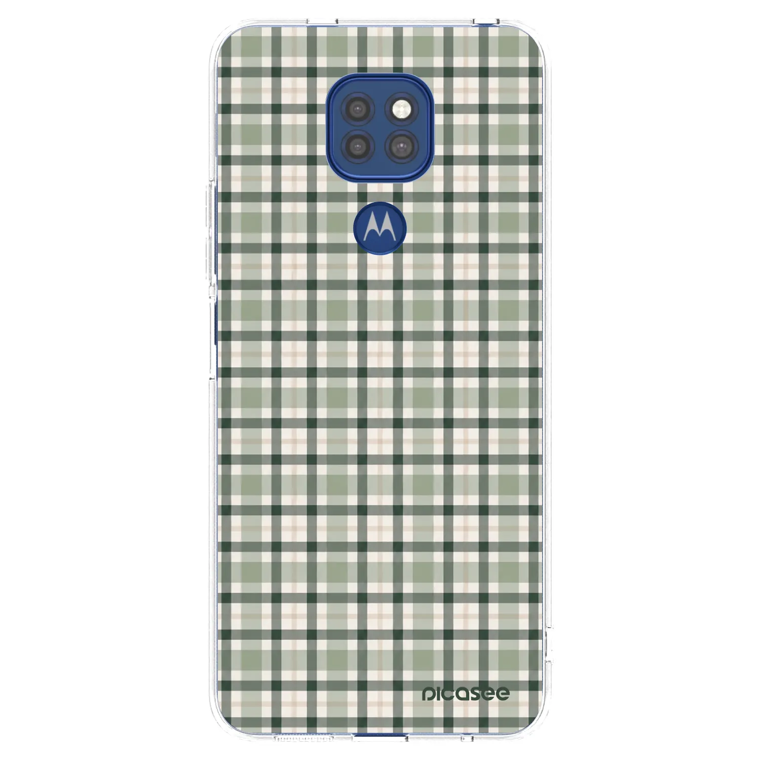Picasee husă transparentă din silicon pentru Motorola Moto G9 Play - Sage Tartan