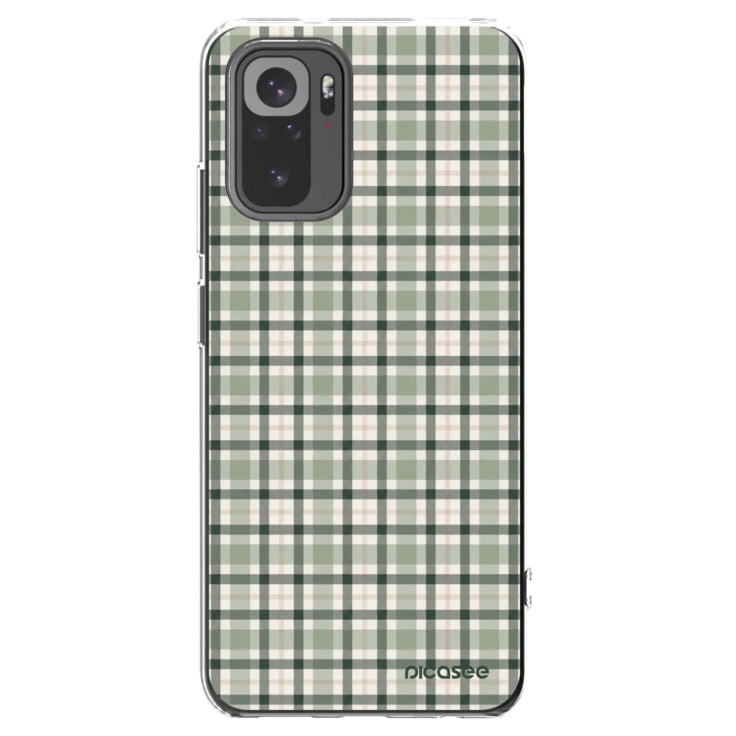 Picasee husă transparentă din silicon pentru Xiaomi Redmi Note 10 - Sage Tartan