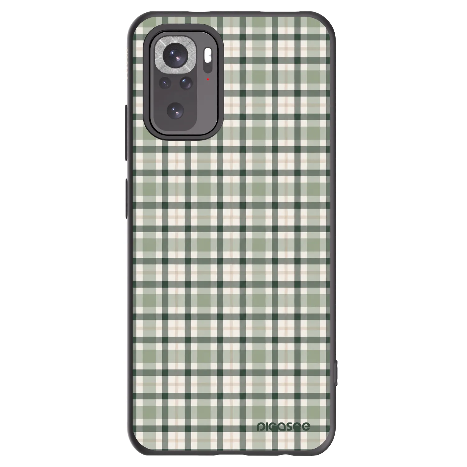 Picasee husă neagră din silicon pentru Xiaomi Redmi Note 10 - Sage Tartan
