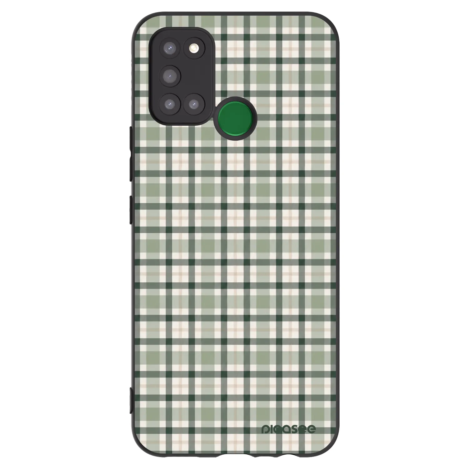 Picasee husă neagră din silicon pentru Realme 7i - Sage Tartan