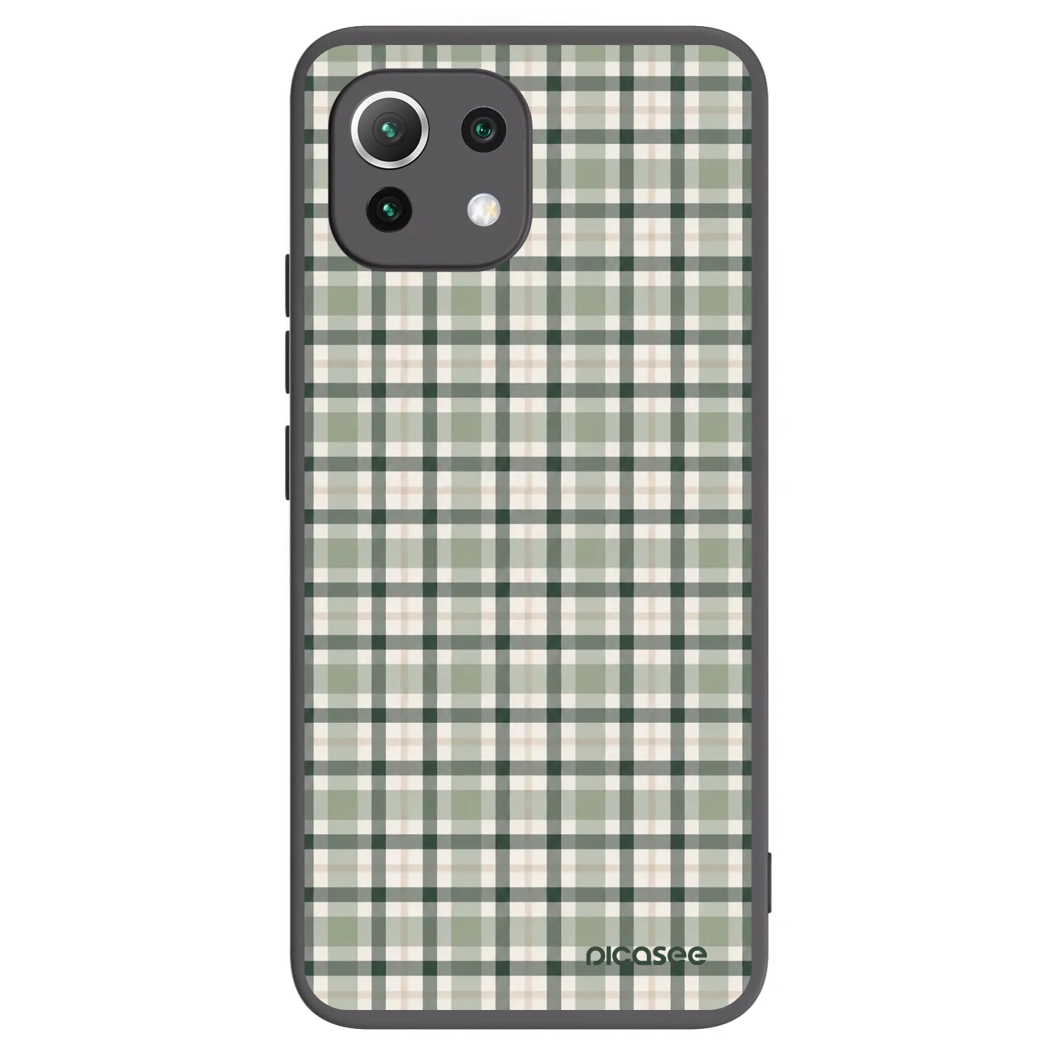 Picasee husă neagră din silicon pentru Xiaomi Mi 11 Lite - Sage Tartan