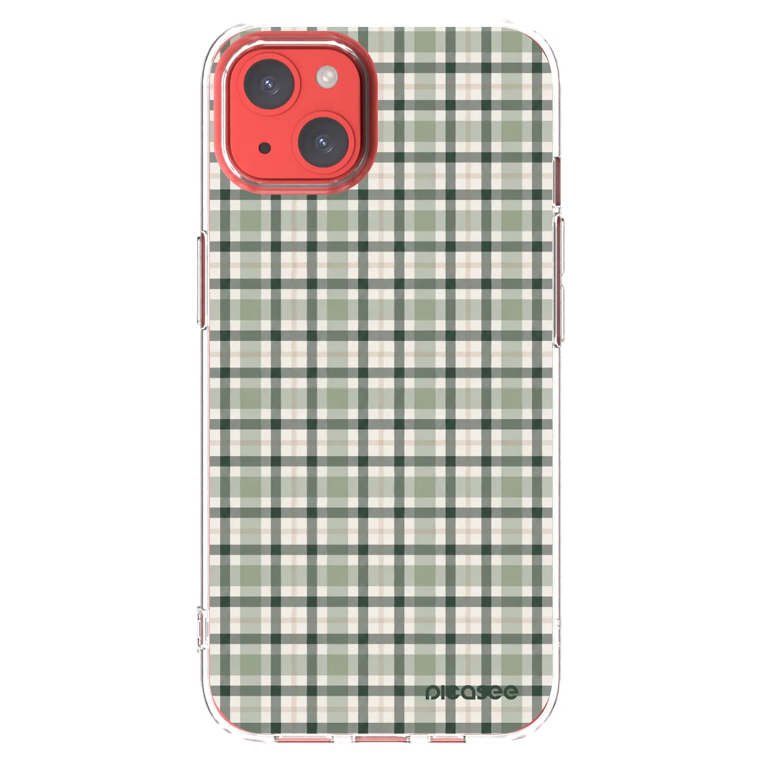 Picasee husă transparentă din silicon pentru Apple iPhone 13 - Sage Tartan