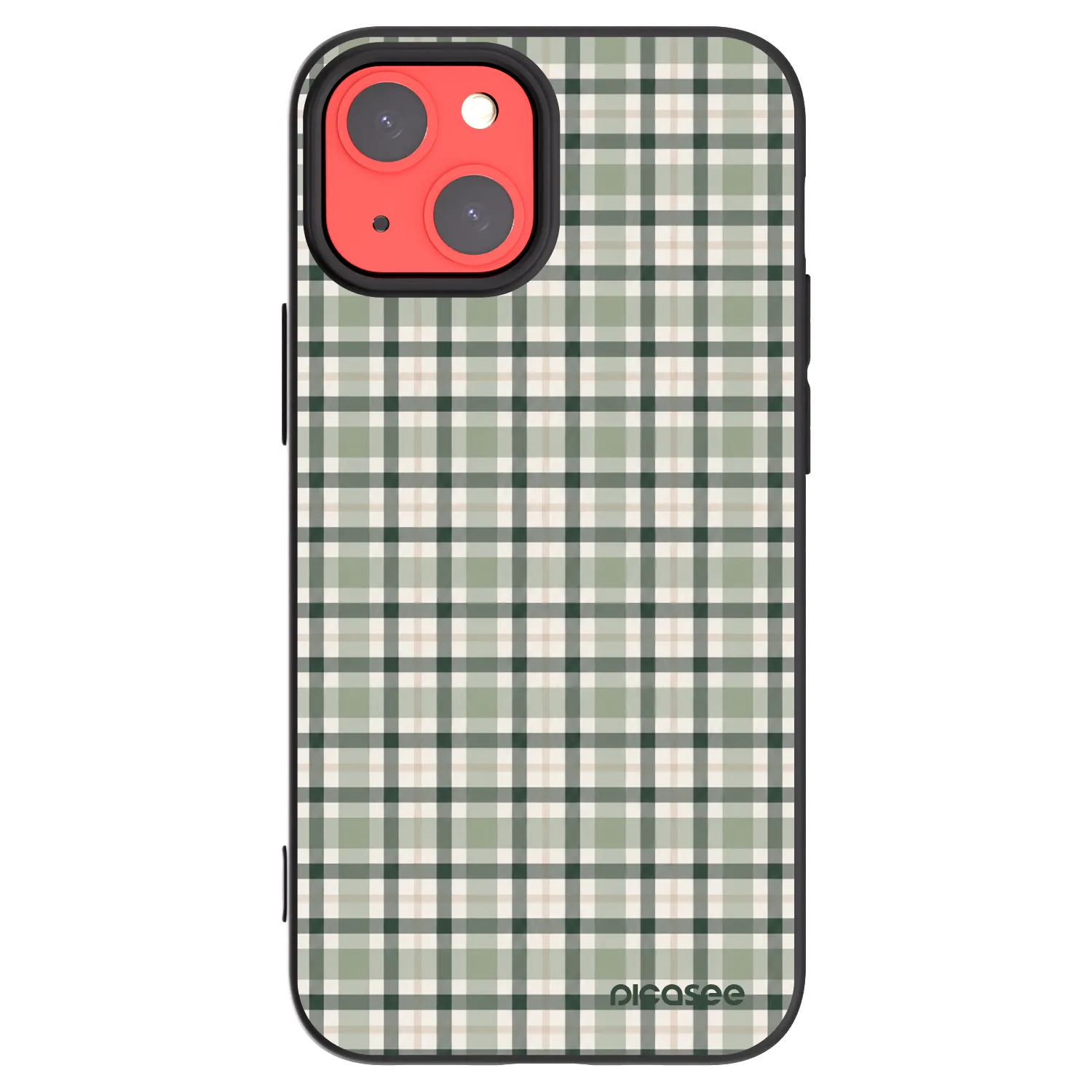 Picasee husă neagră din silicon pentru Apple iPhone 13 mini - Sage Tartan