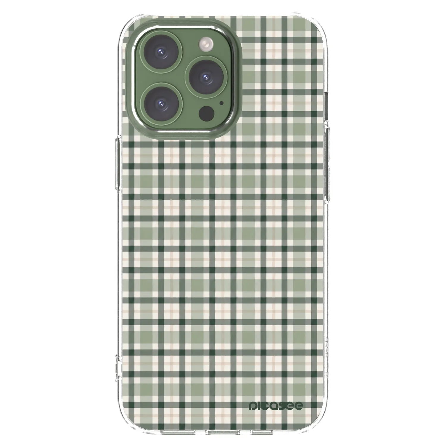Picasee husă transparentă din silicon pentru Apple iPhone 13 Pro - Sage Tartan