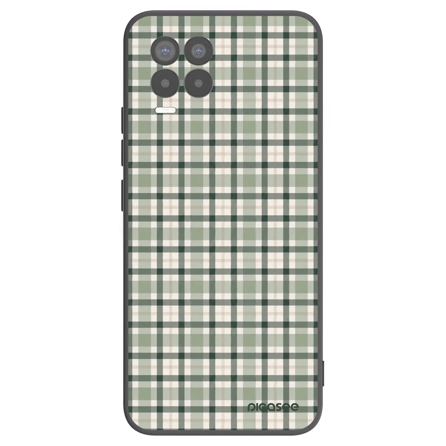 Picasee husă neagră din silicon pentru Realme 8 Pro - Sage Tartan