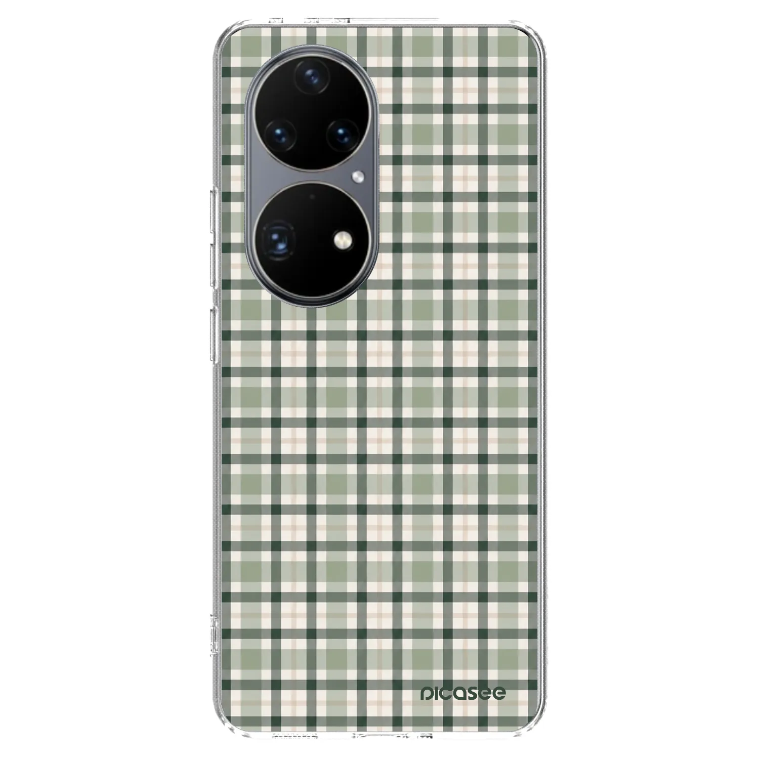Picasee husă transparentă din silicon pentru Huawei P50 - Sage Tartan