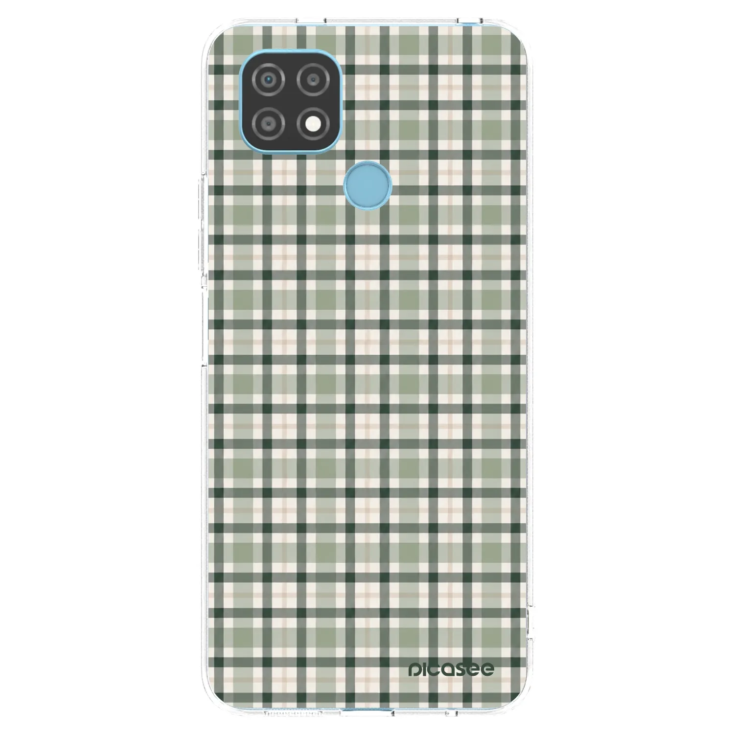 Picasee husă transparentă din silicon pentru Realme C21 - Sage Tartan