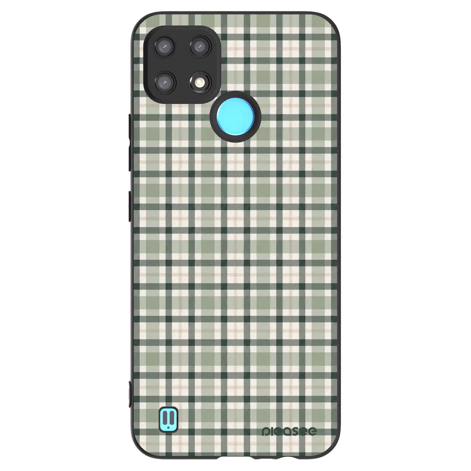 Picasee husă neagră din silicon pentru Realme C21 - Sage Tartan