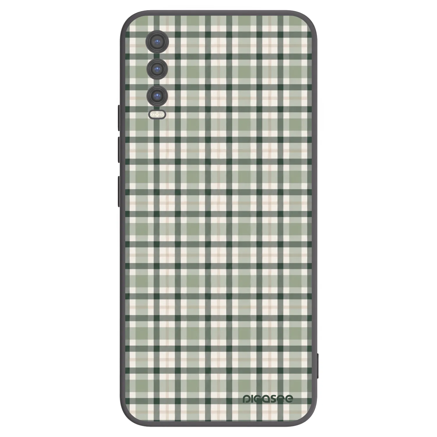 Picasee husă neagră din silicon pentru Vivo Y20s - Sage Tartan