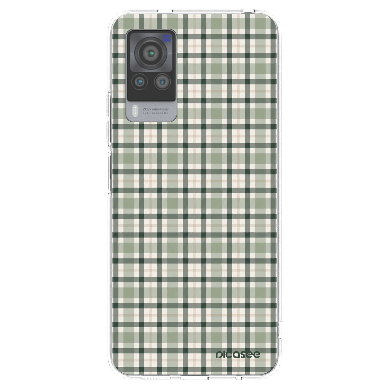 Picasee husă transparentă din silicon pentru Vivo X60 Pro 5G - Sage Tartan