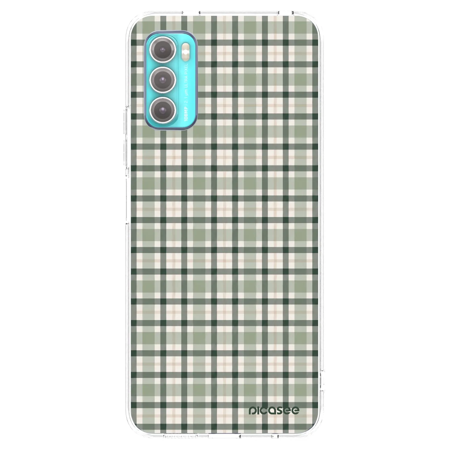 Picasee husă transparentă din silicon pentru Motorola Moto G60 - Sage Tartan
