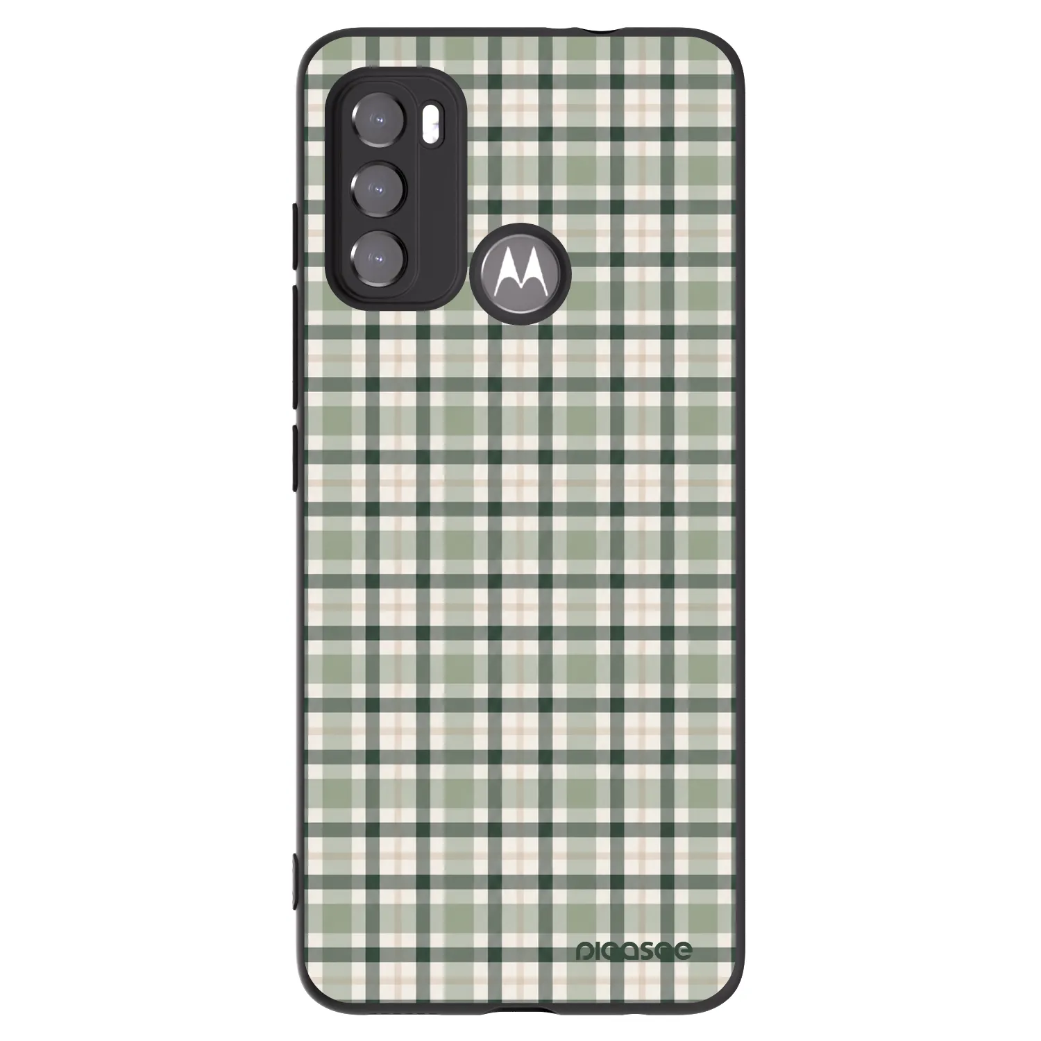Picasee husă neagră din silicon pentru Motorola Moto G60 - Sage Tartan