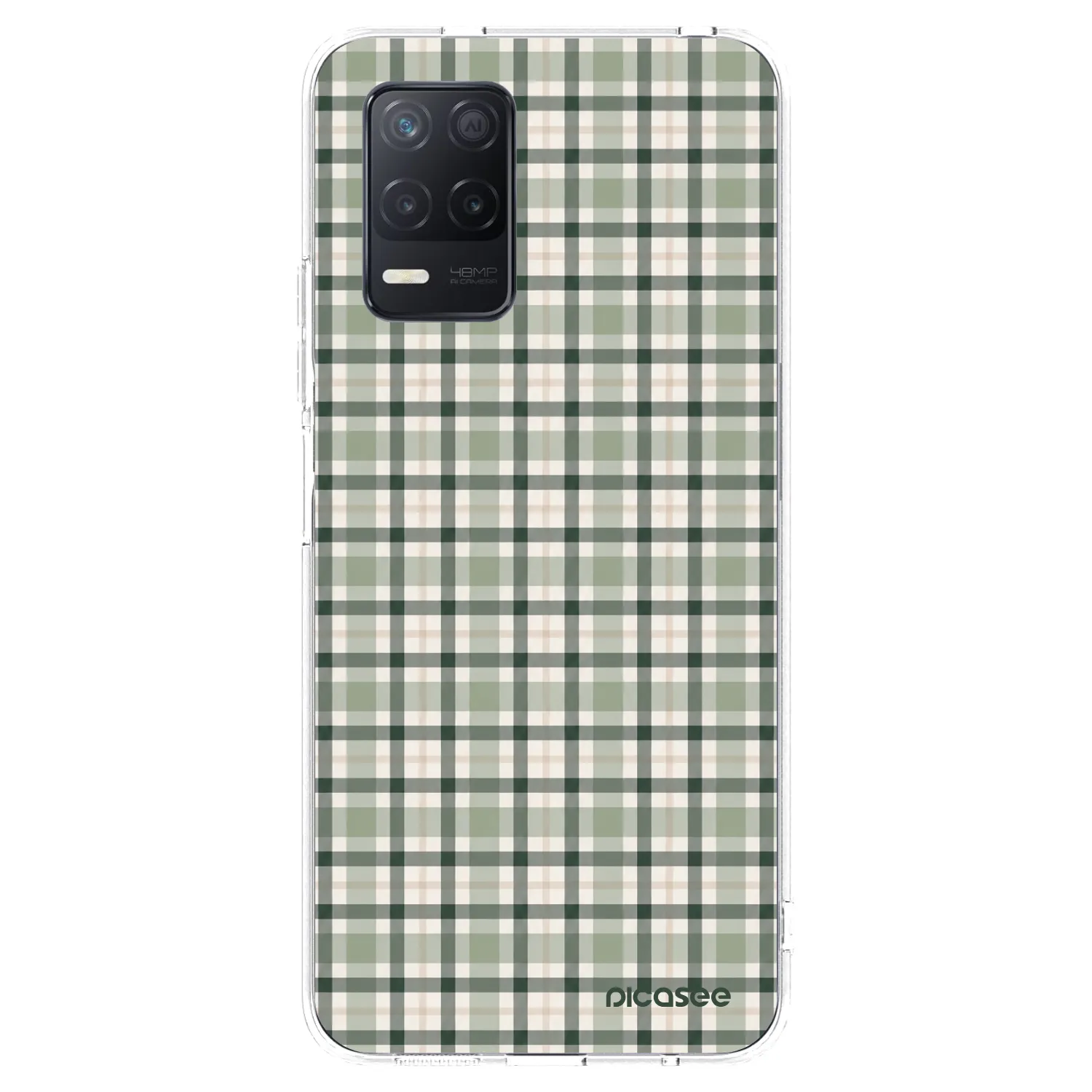 Picasee husă transparentă din silicon pentru Realme 8 5G - Sage Tartan