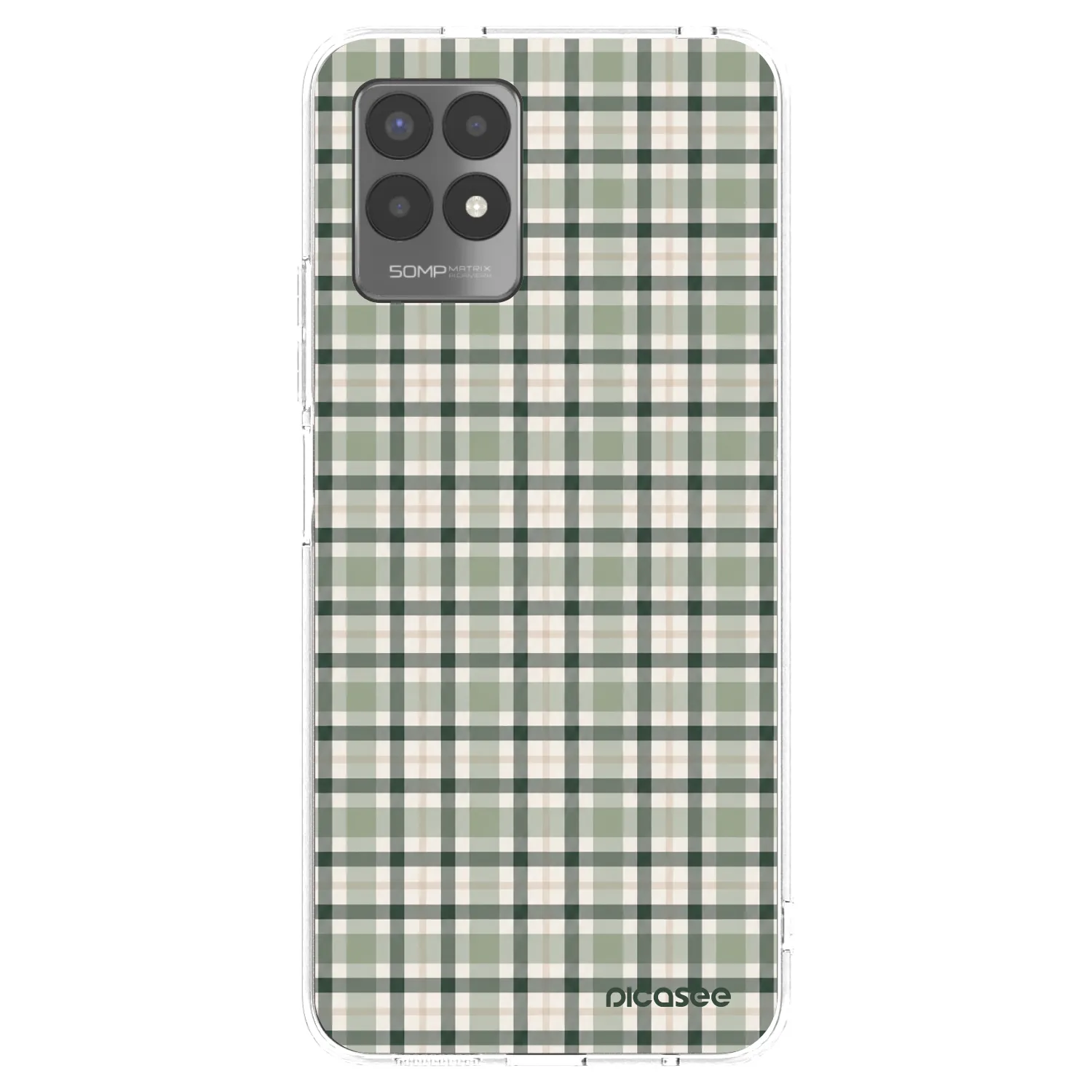 Picasee husă transparentă din silicon pentru Realme 8i - Sage Tartan