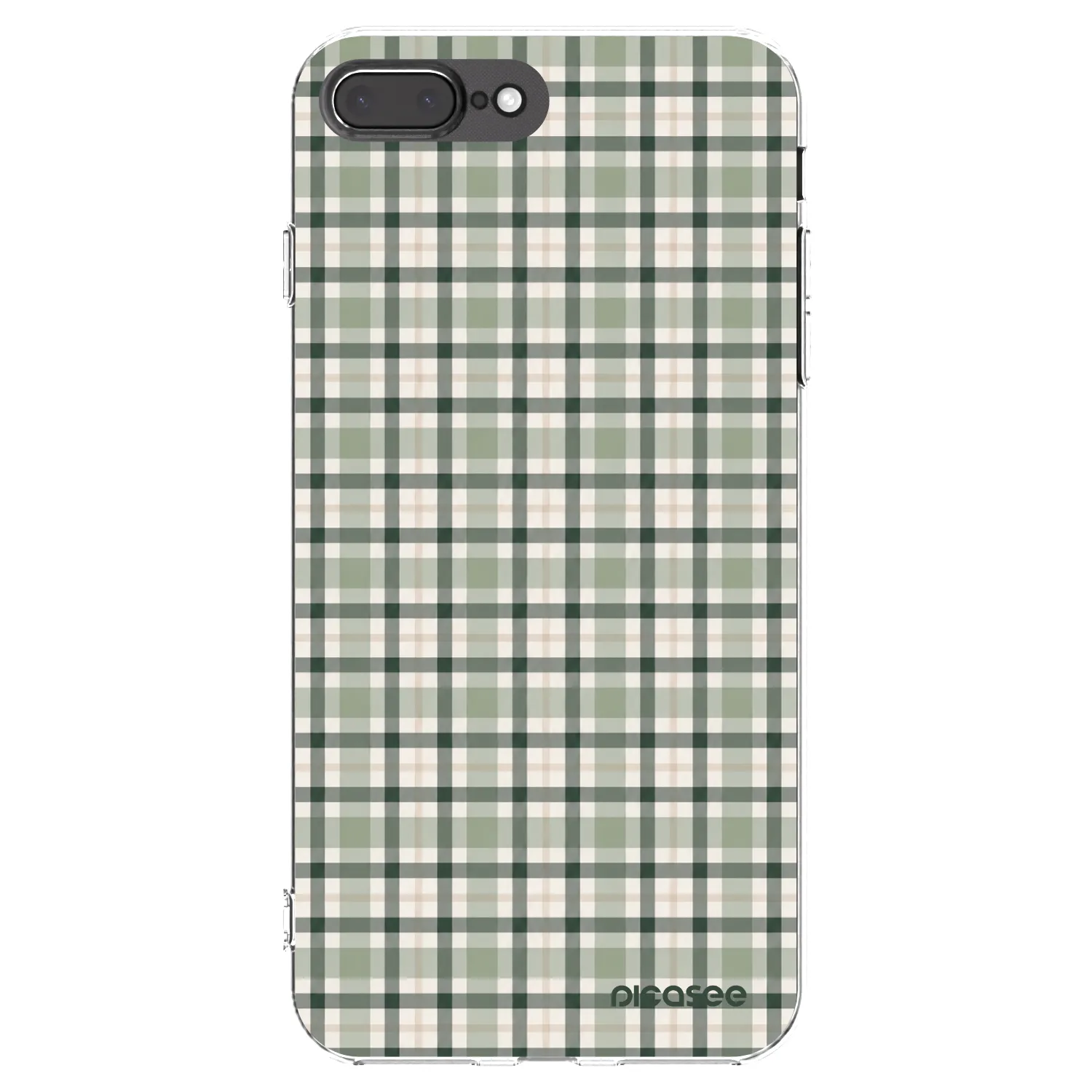 Picasee husă transparentă din silicon pentru Apple iPhone 7 Plus - Sage Tartan