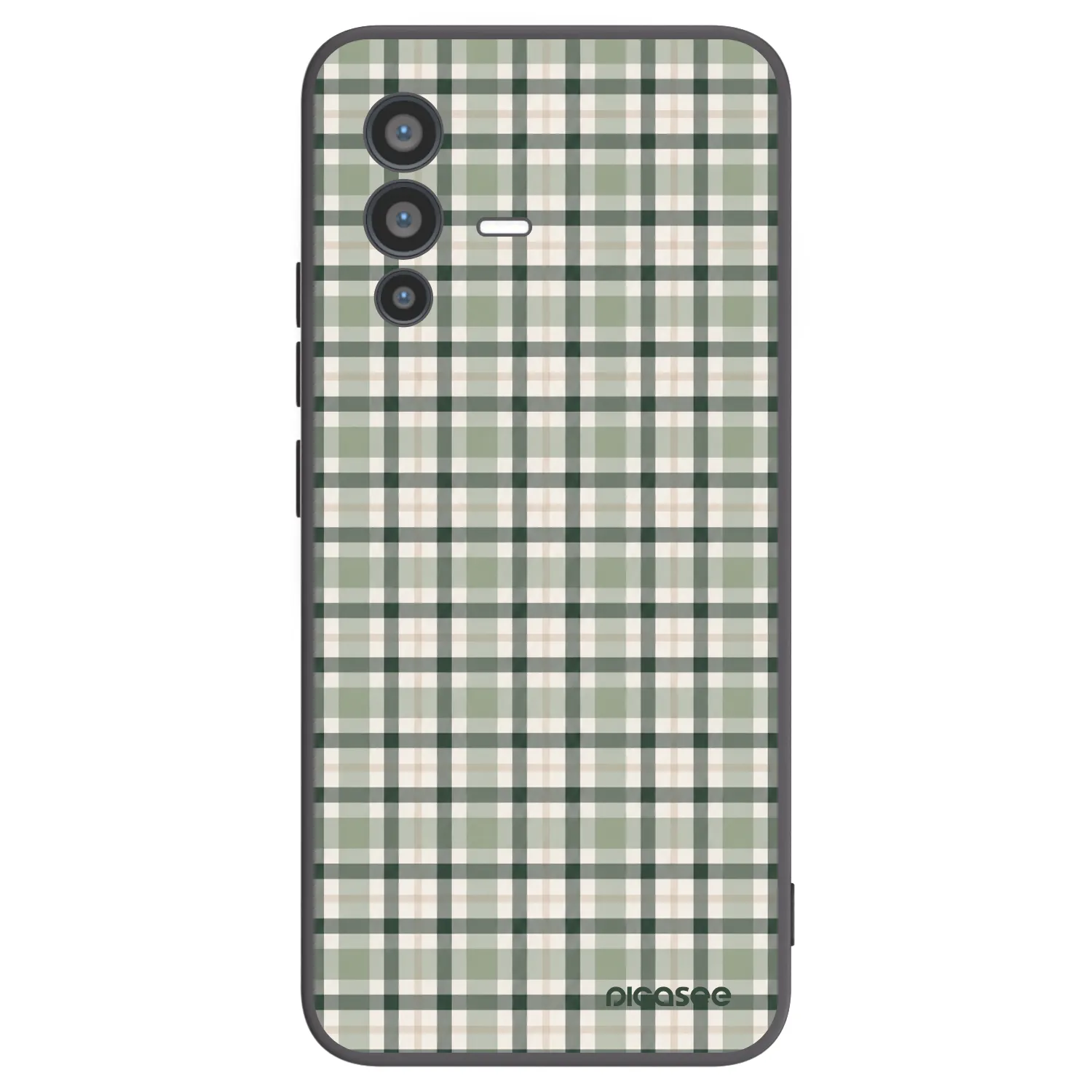 Picasee husă neagră din silicon pentru Vivo V23 5G - Sage Tartan