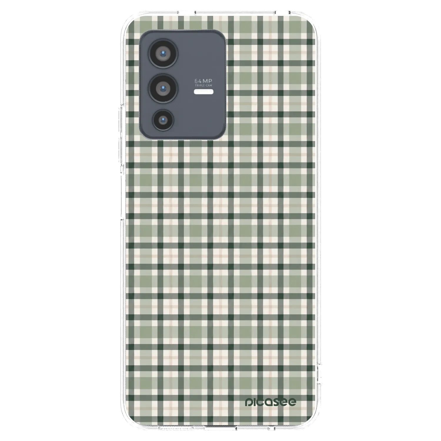 Picasee husă transparentă din silicon pentru Vivo V23 5G - Sage Tartan