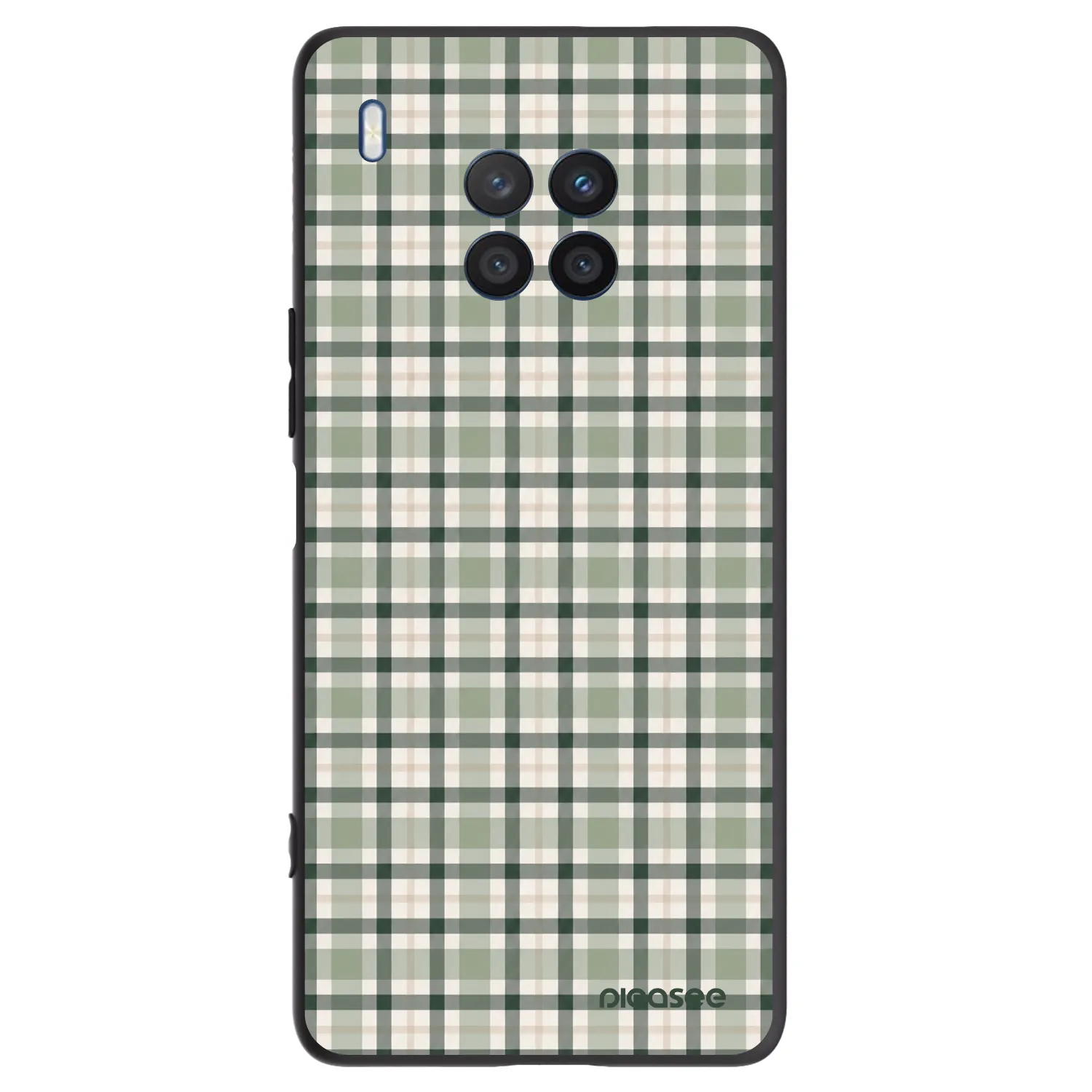 Picasee husă neagră din silicon pentru Honor 50 Lite - Sage Tartan