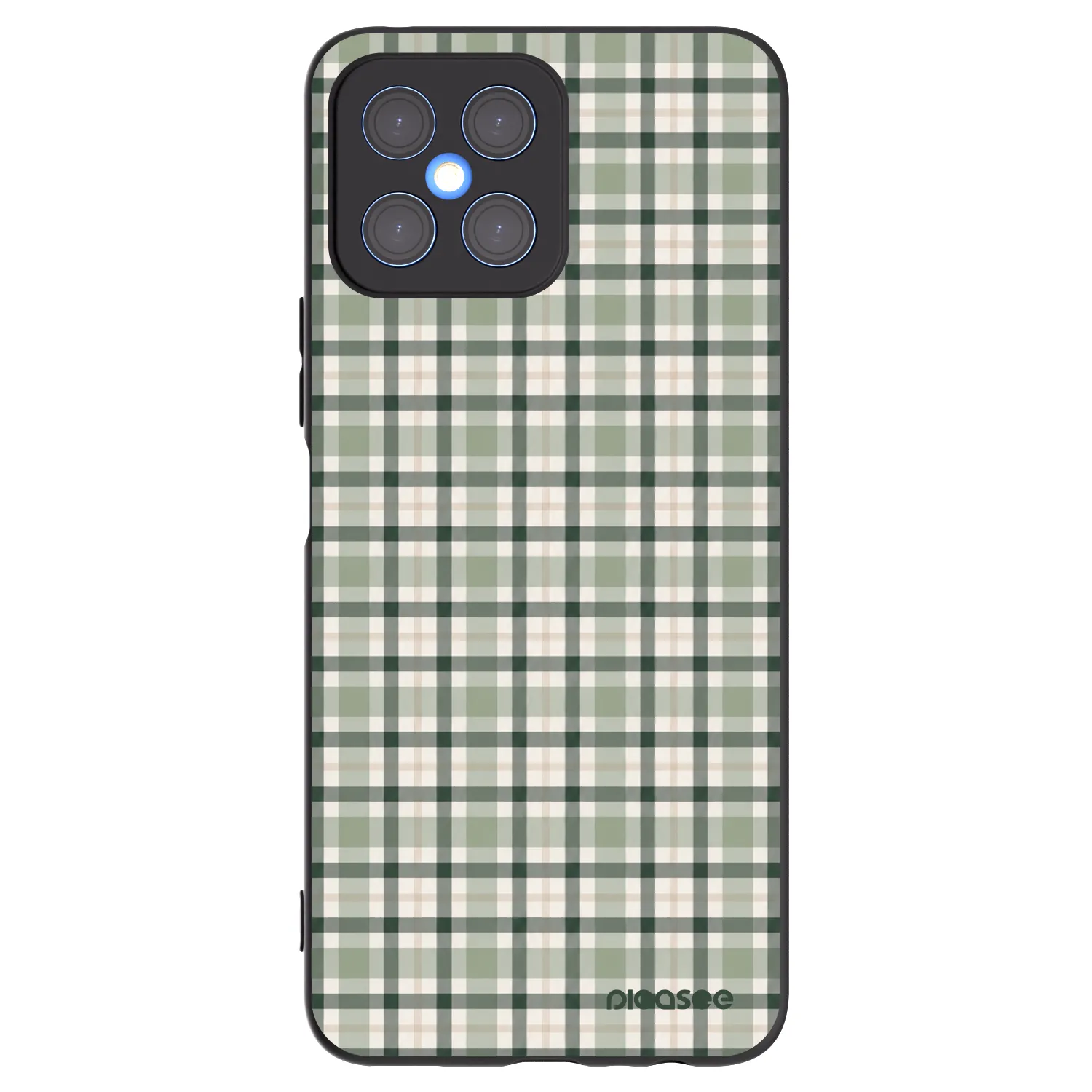 Picasee husă neagră din silicon pentru Honor X8 4G - Sage Tartan