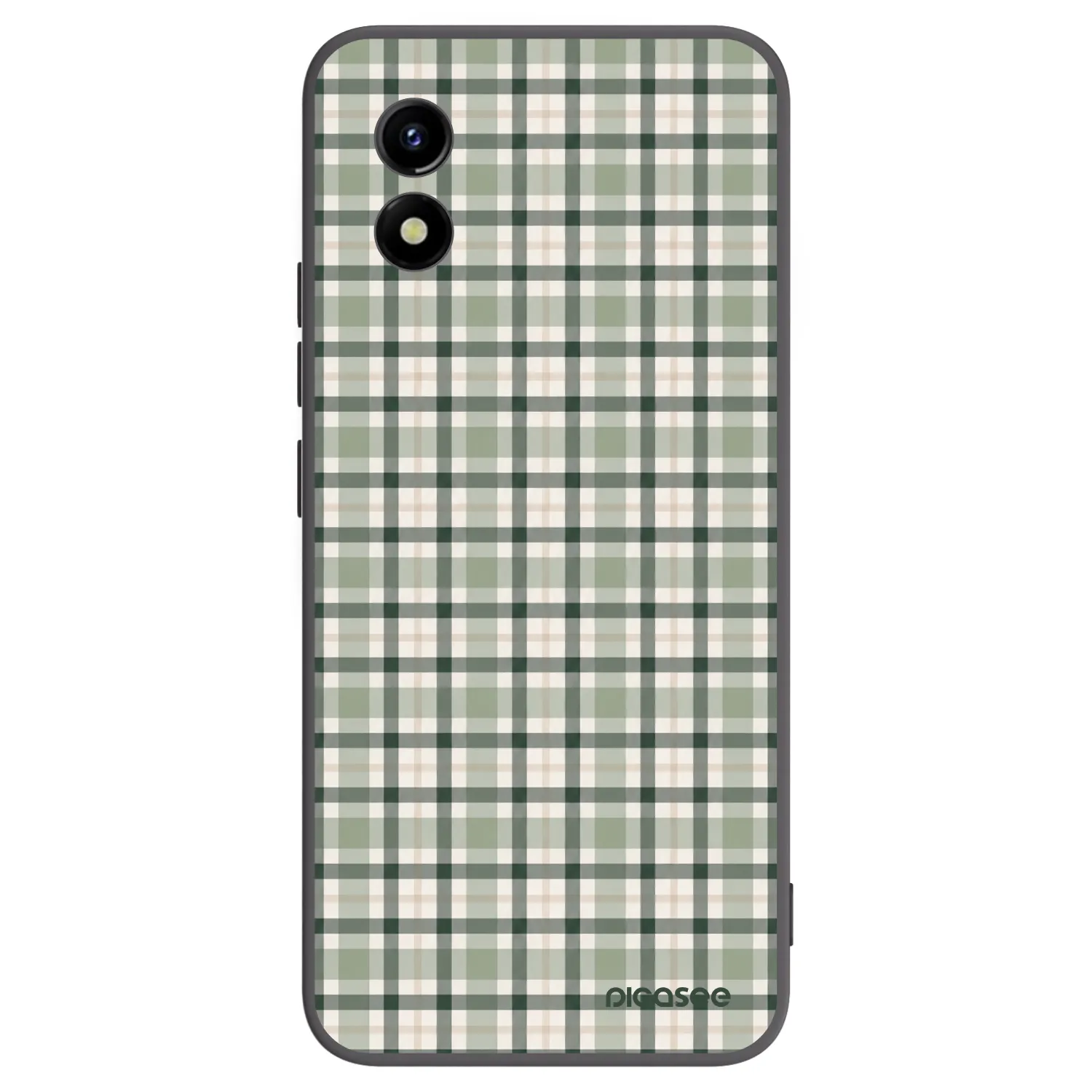 Picasee husă neagră din silicon pentru Vivo Y01 - Sage Tartan