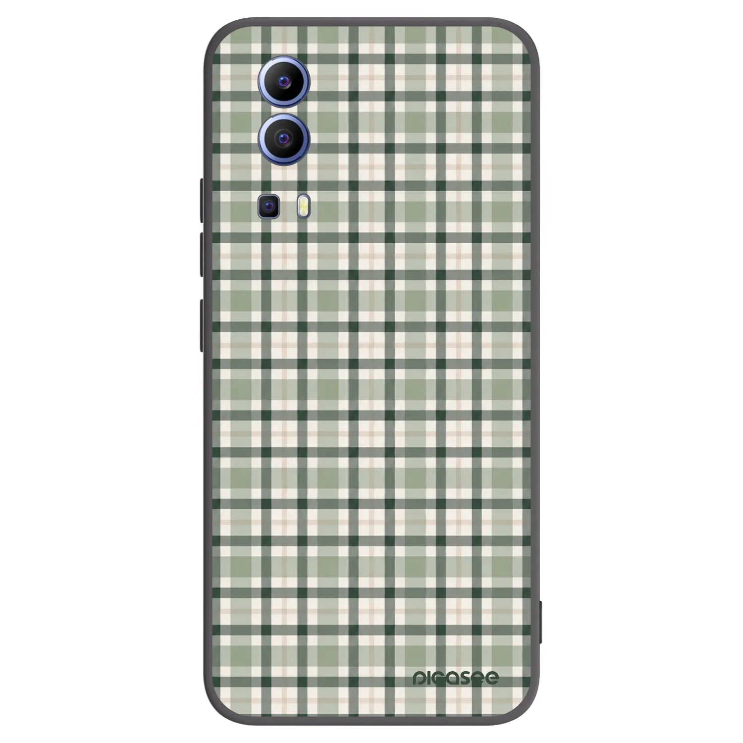 Picasee husă neagră din silicon pentru Vivo Y52 5G - Sage Tartan
