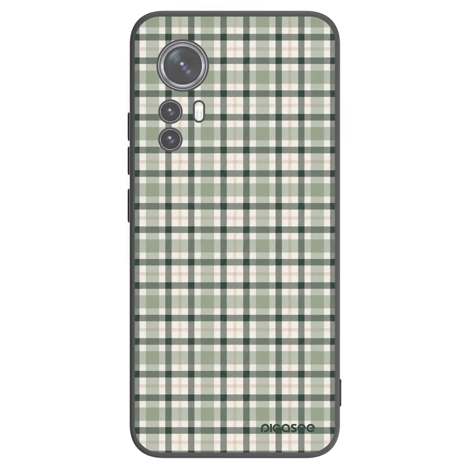 Picasee husă neagră din silicon pentru Xiaomi 12X - Sage Tartan