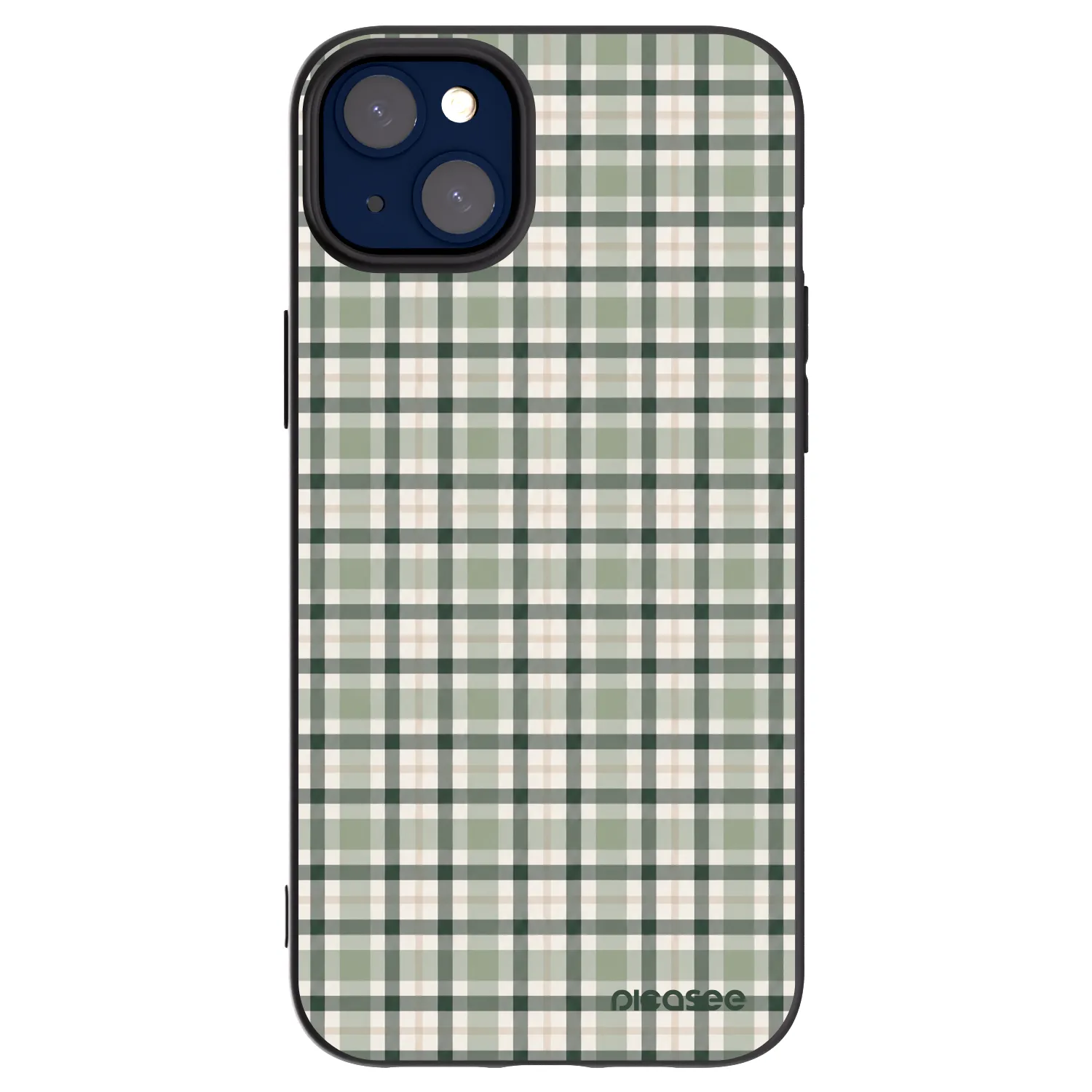 Picasee husă neagră din silicon pentru Apple iPhone 14 Plus - Sage Tartan