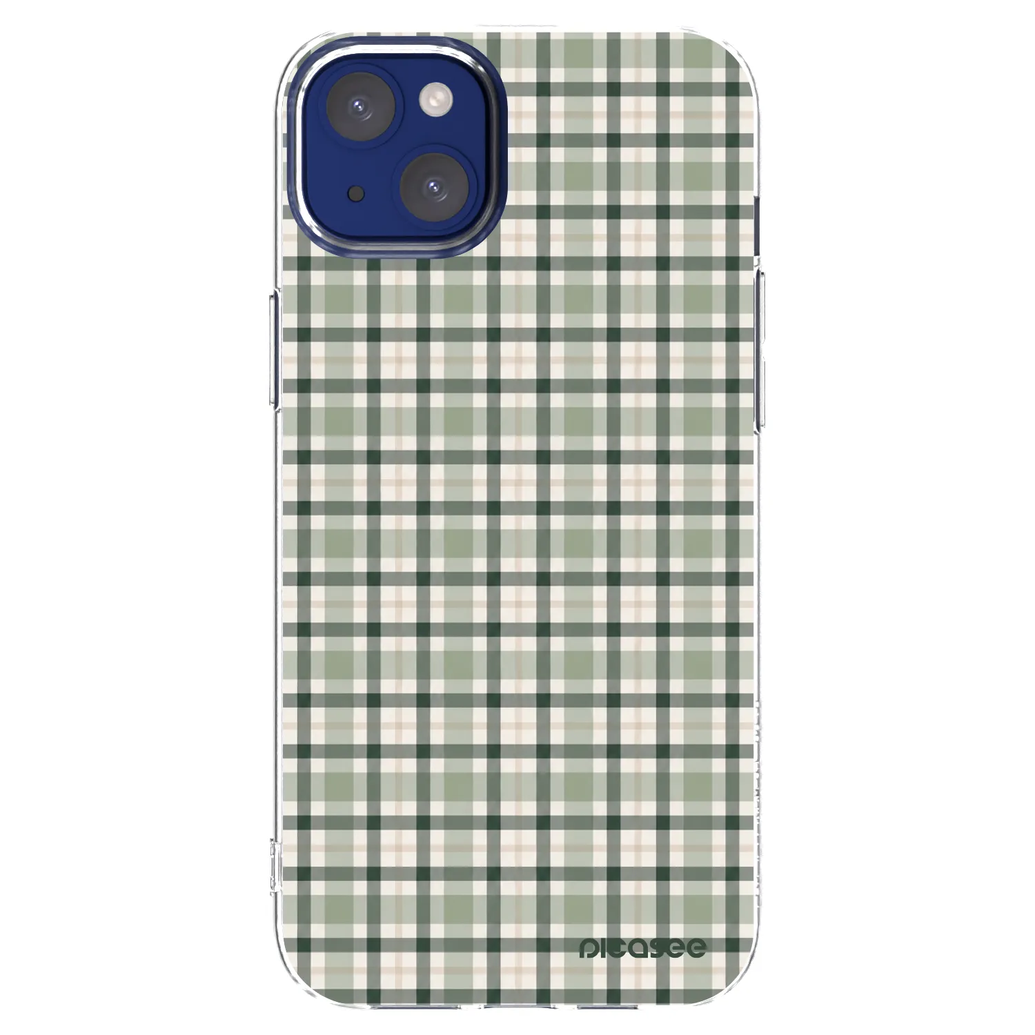 Picasee husă transparentă din silicon pentru Apple iPhone 14 Plus - Sage Tartan