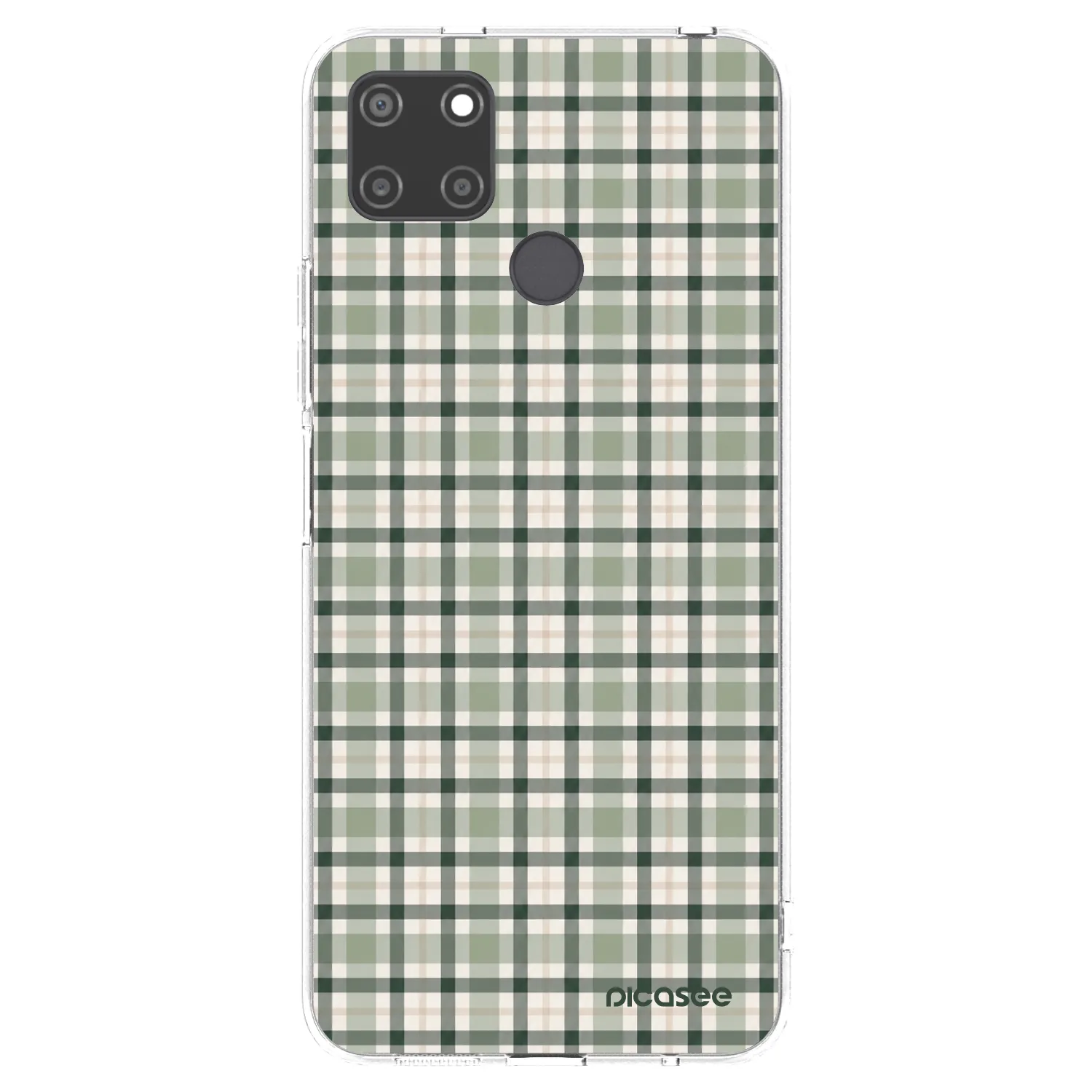 Picasee husă transparentă din silicon pentru Realme C21Y - Sage Tartan