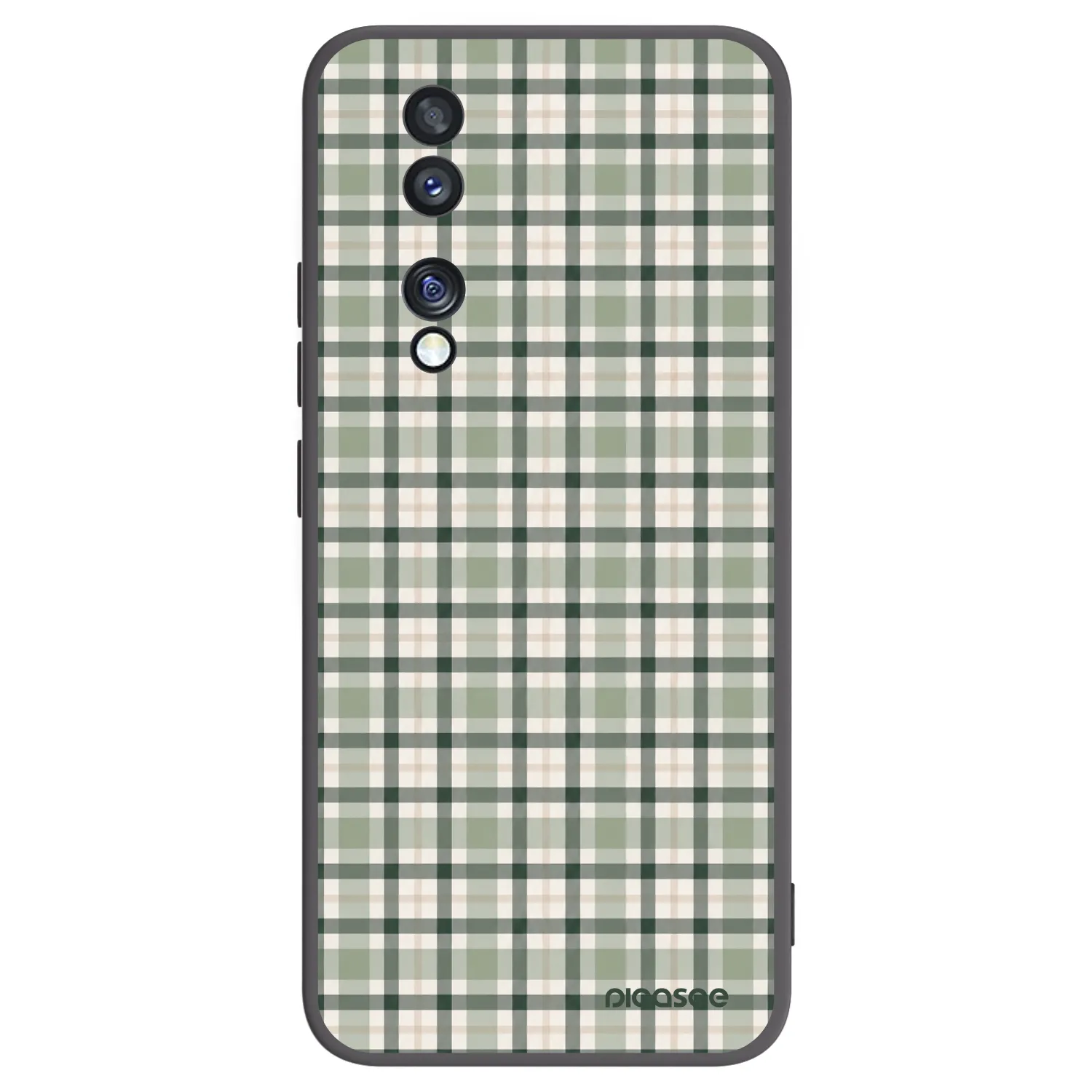 Picasee husă neagră din silicon pentru Honor 70 - Sage Tartan