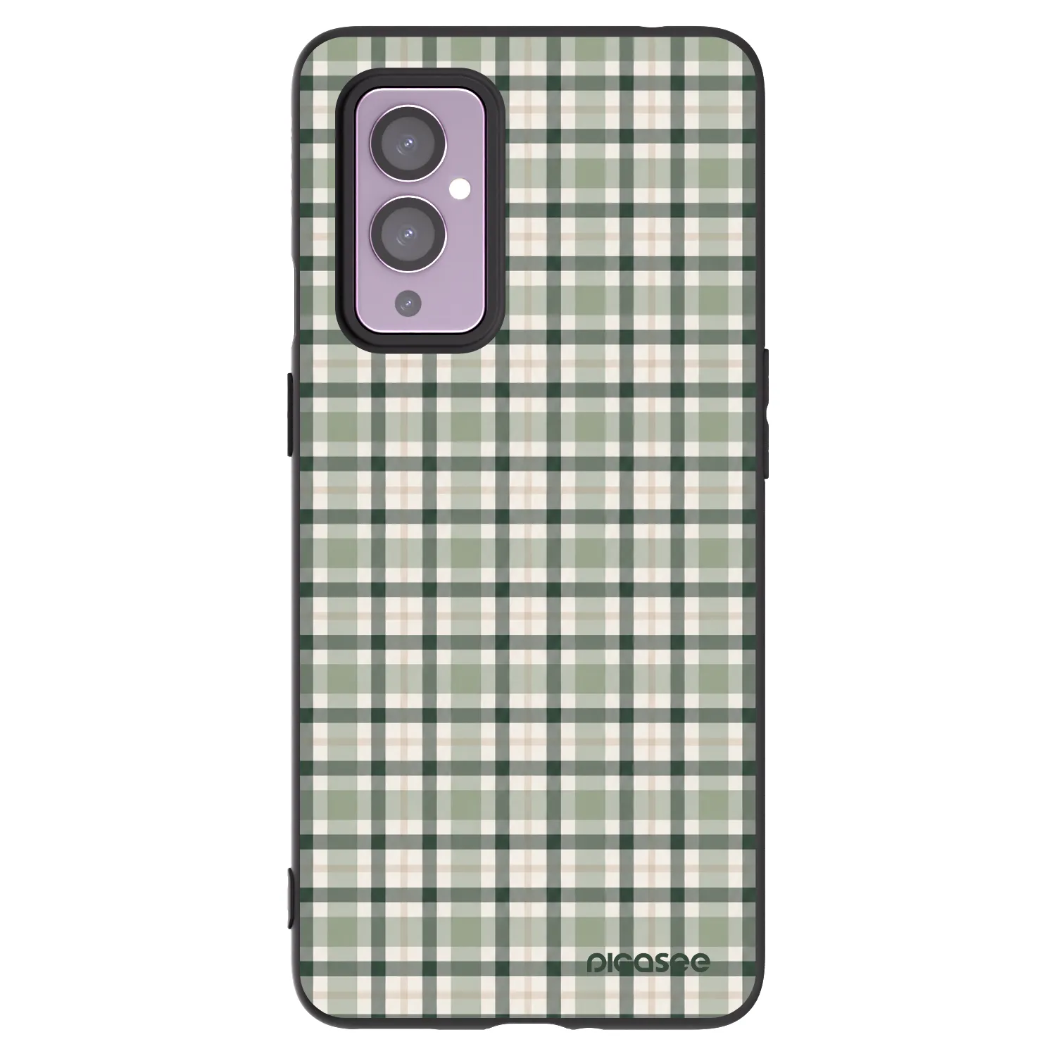 Picasee husă neagră din silicon pentru OnePlus 9 - Sage Tartan