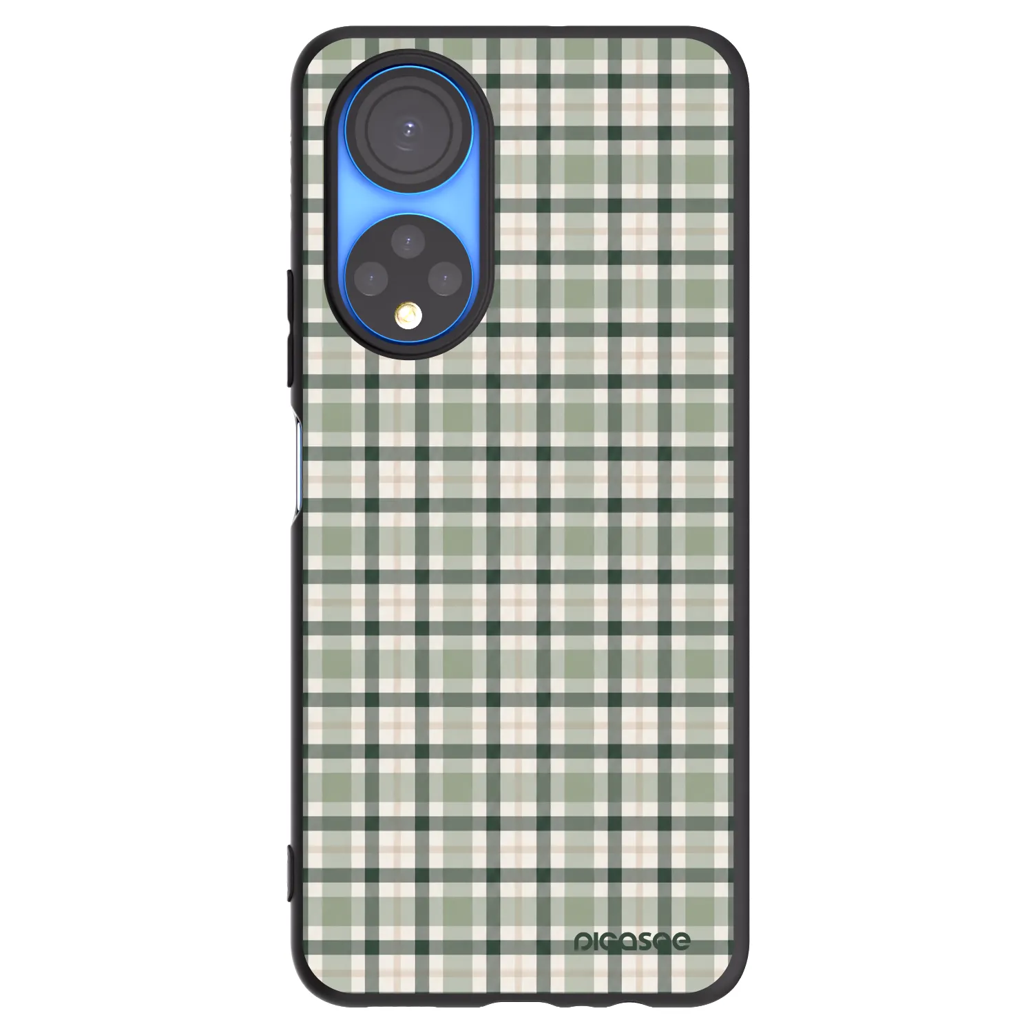 Picasee husă neagră din silicon pentru Honor X7 - Sage Tartan