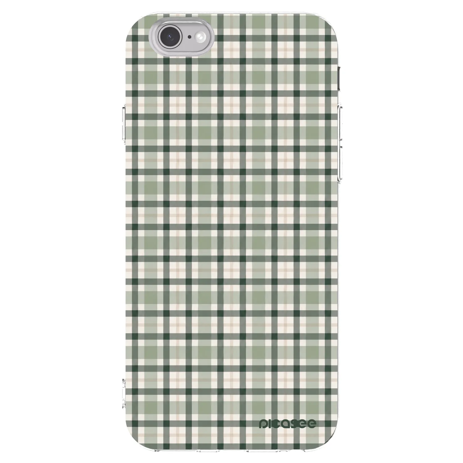 Picasee husă transparentă din silicon pentru Apple iPhone 6/6S - Sage Tartan