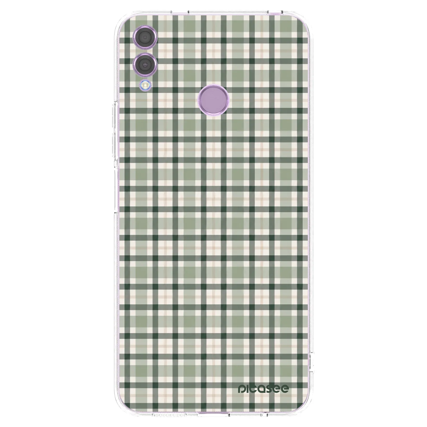 Picasee husă transparentă din silicon pentru Honor 8X - Sage Tartan