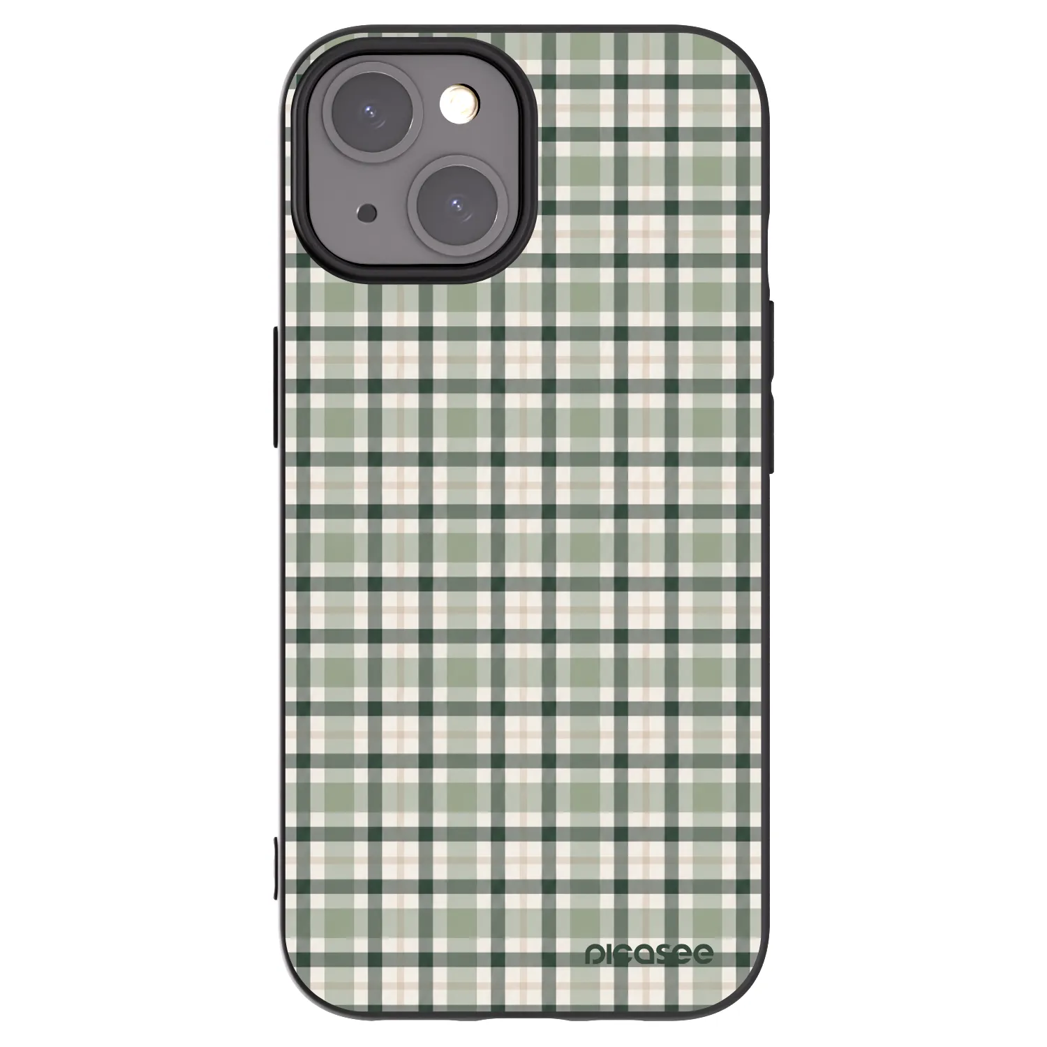 Picasee husă neagră din silicon pentru Apple iPhone 15 - Sage Tartan