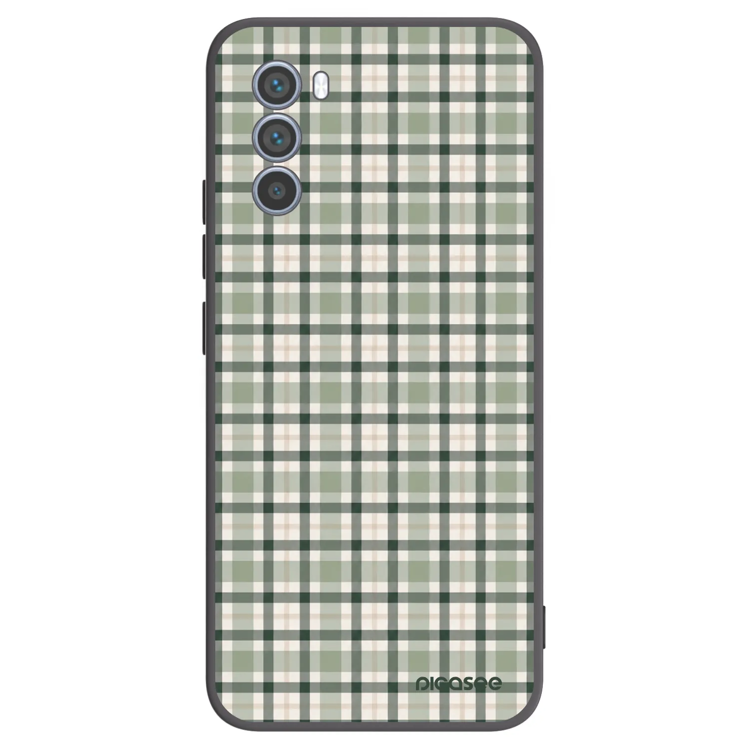 Picasee husă neagră din silicon pentru Motorola Moto G62 - Sage Tartan