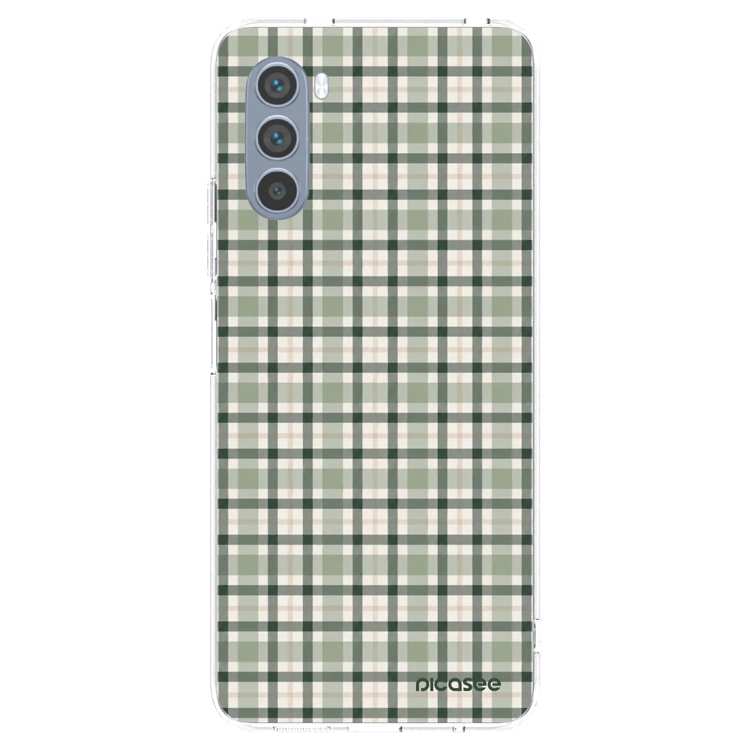 Picasee husă transparentă din silicon pentru Motorola Moto G62 - Sage Tartan