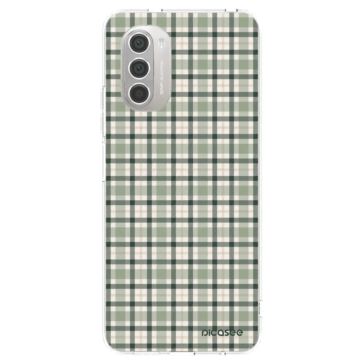 Picasee husă transparentă din silicon pentru Motorola Moto G51 - Sage Tartan