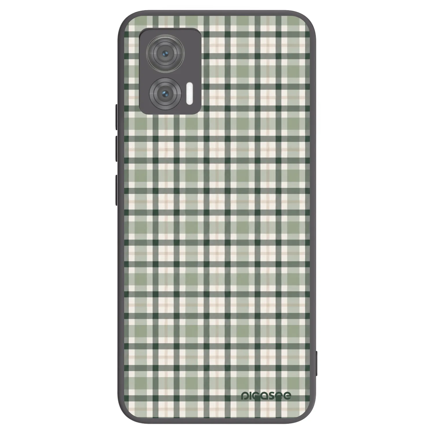 Picasee husă neagră din silicon pentru Motorola Edge 30 Neo - Sage Tartan