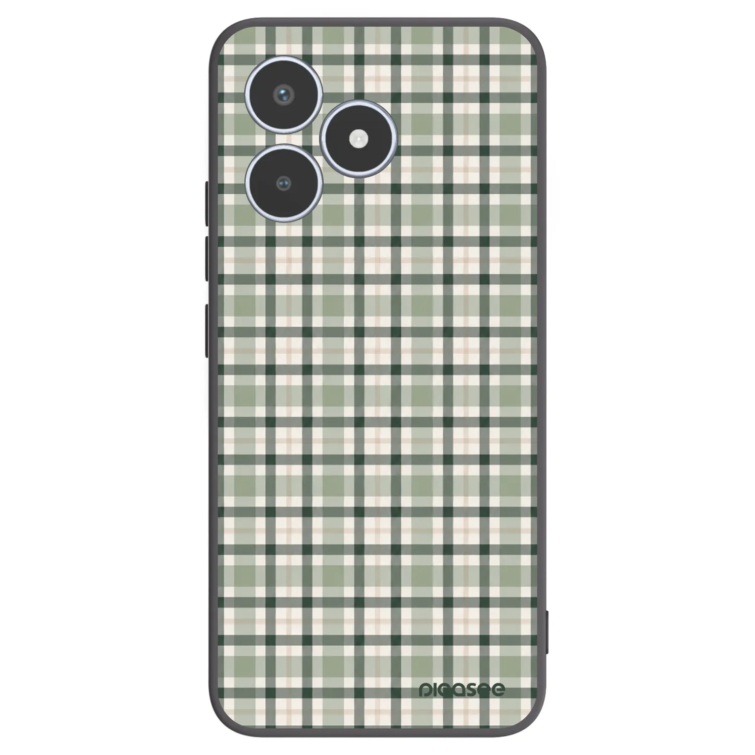 Picasee husă neagră din silicon pentru Realme C53 - Sage Tartan