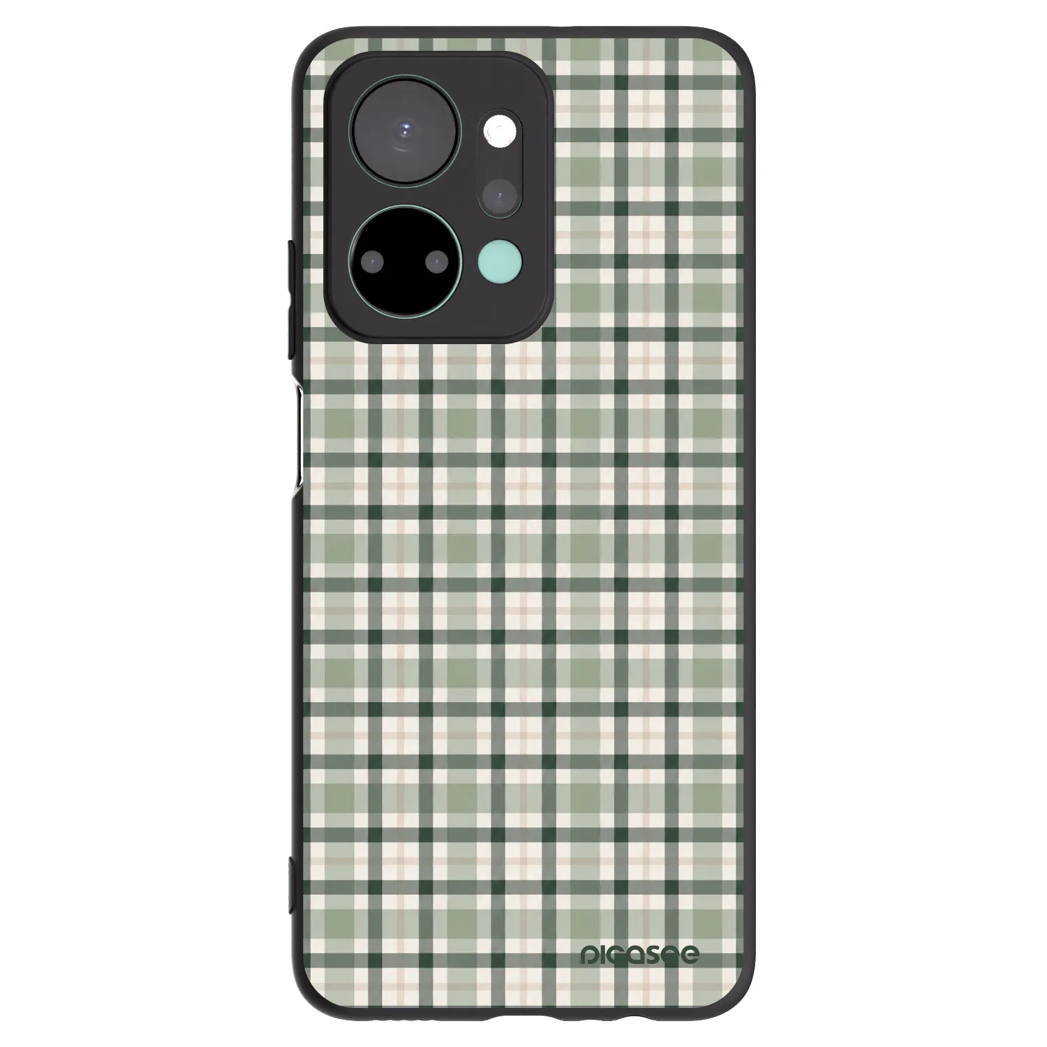 Picasee husă neagră din silicon pentru Honor X7a - Sage Tartan