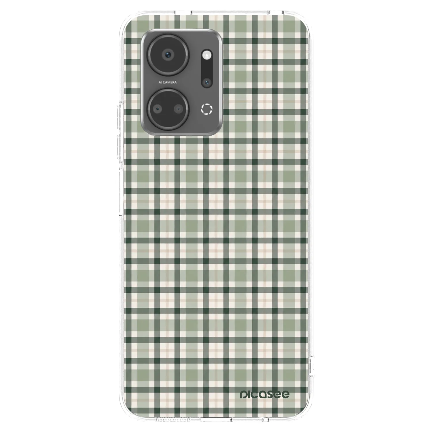 Picasee husă transparentă din silicon pentru Honor X7a - Sage Tartan