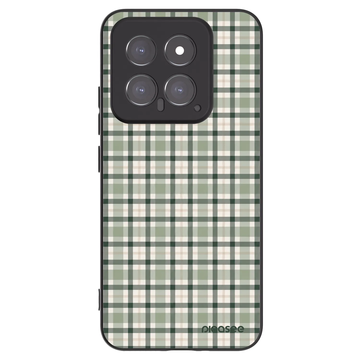 Picasee husă neagră din silicon pentru Xiaomi 14 - Sage Tartan